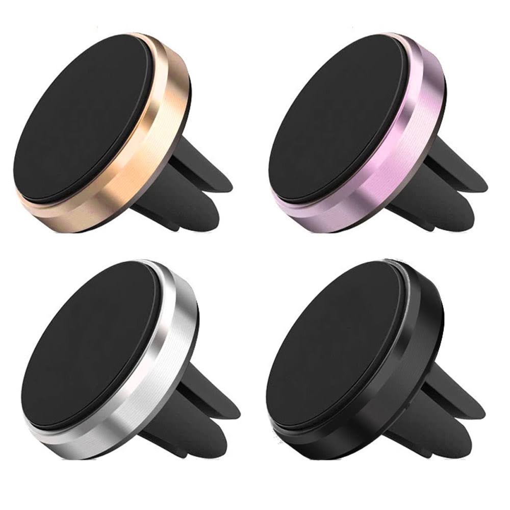 Portable Strong secure Magnetic Mobile Phone Stand Car Air Vent Mount Holder - Luxury Lights