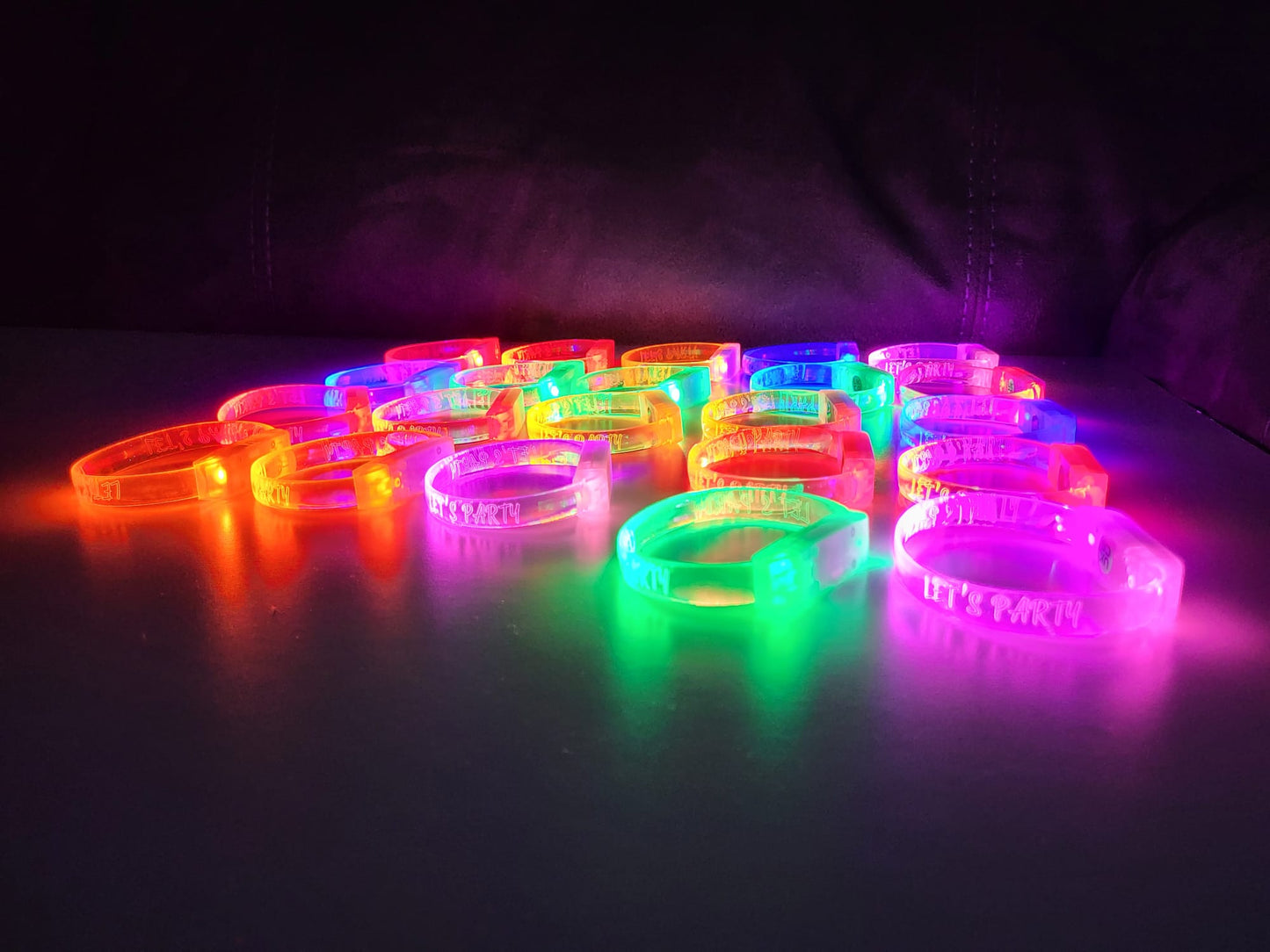 Durable Glowed In The Dark, Leds Party Light Sound Activated Flashing bangles - Luxury Lights