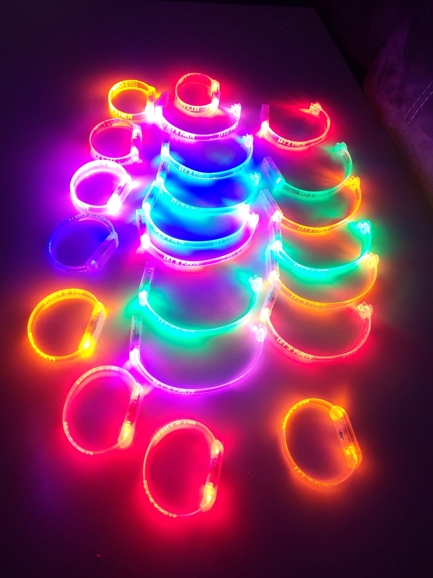 Durable Glowed In The Dark, Leds Party Light Sound Activated Flashing bangles - Luxury Lights