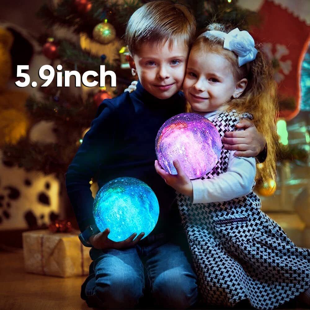 Durable Moon Lamp Galaxy Lamp 5.9 inch 16 Colors LED 3D Moon Light Lava Lamp - Luxury Lights