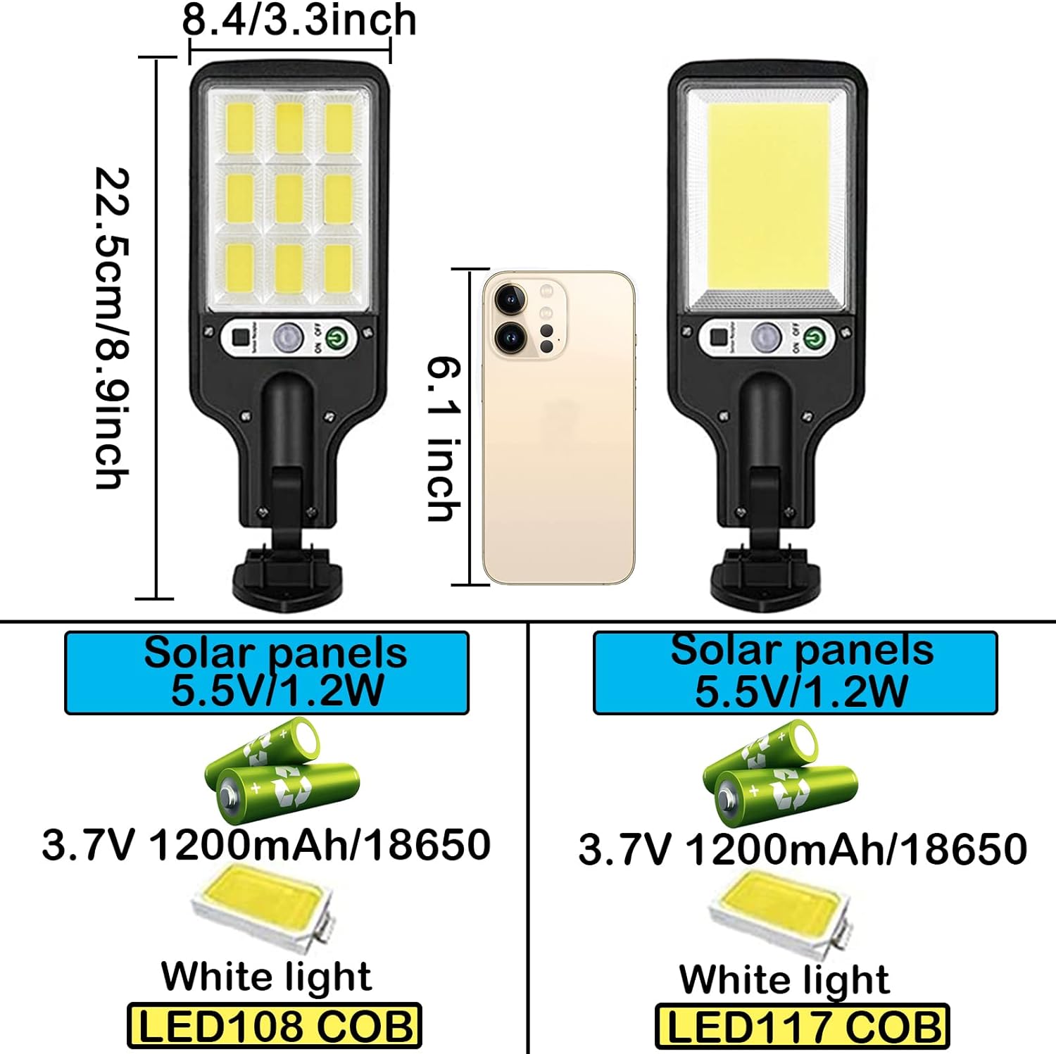 IP65 Sensor Outdoor Solar street Light Led Light With Remote Control 15WATS - Luxury Lights