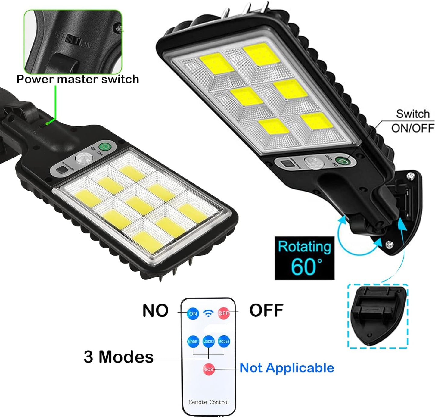 IP65 Sensor Outdoor Solar street Light Led Light With Remote Control 15WATS - Luxury Lights