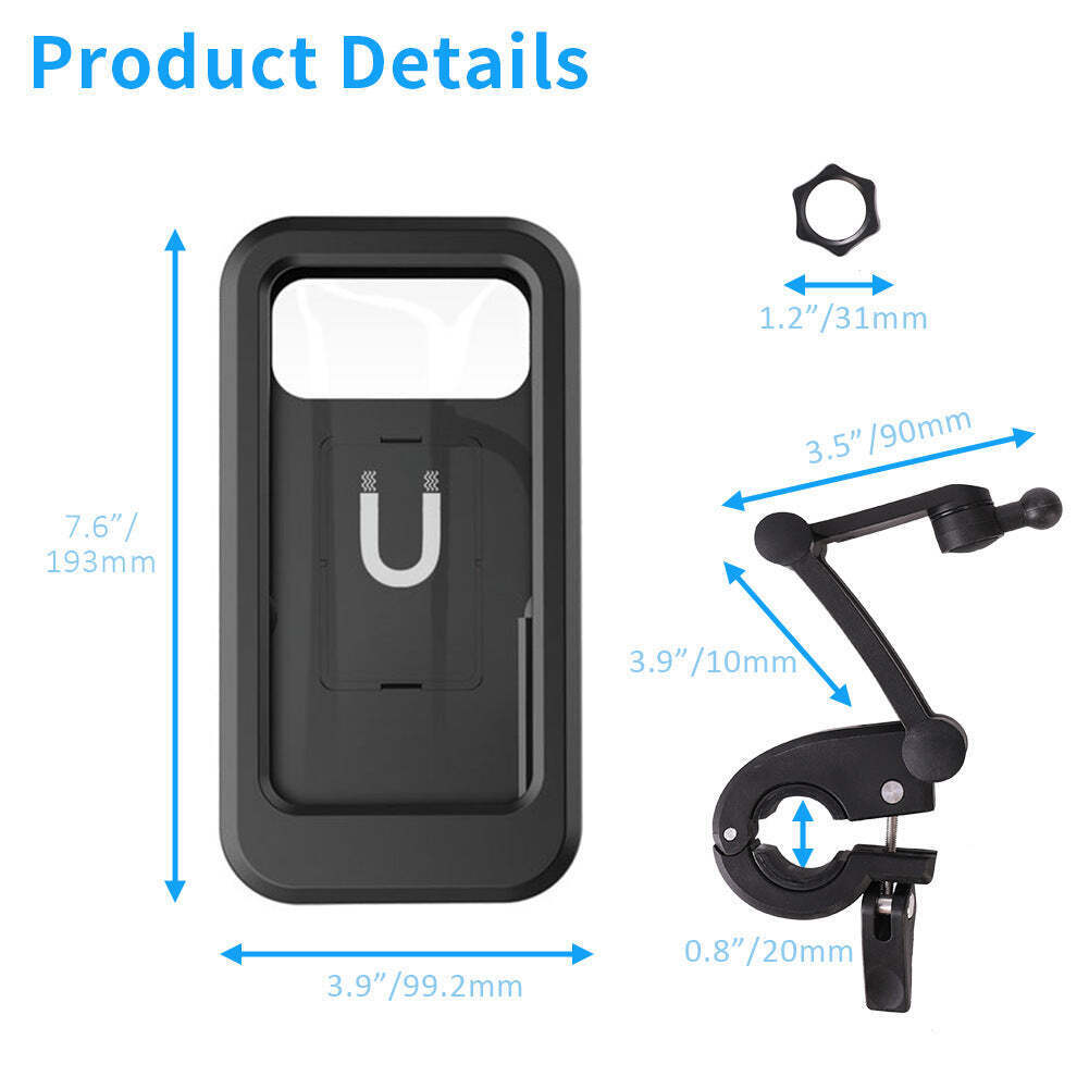 Waterproof Phone Holder Adjustable For Bicycle And Motorcycle