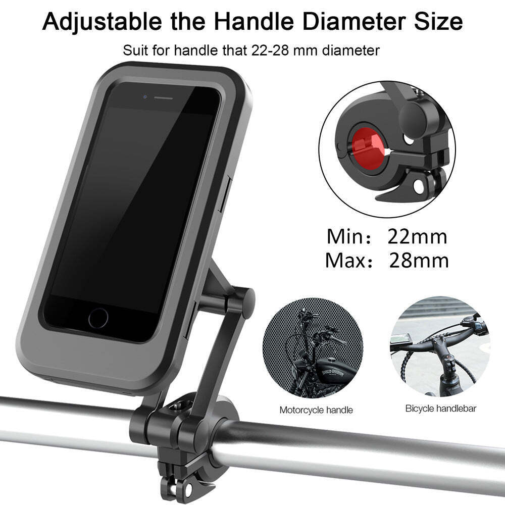 Waterproof Phone Holder Adjustable For Bicycle And Motorcycle