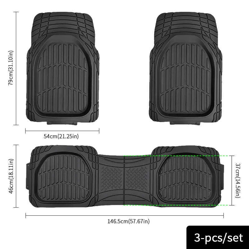 strong and durable Black flex tough contour liners- deep dish heavy duty rubber floor mats for cars. - Luxury Lights