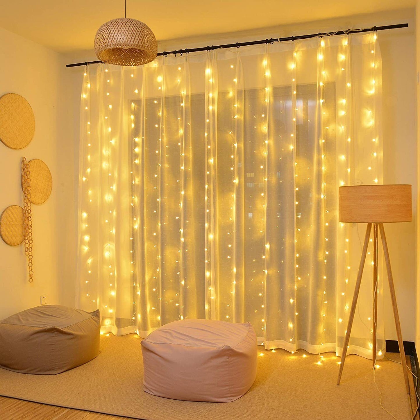 String Lights Curtain,USB Powered Fairy Lights for Party Bedroom - Luxury Lights