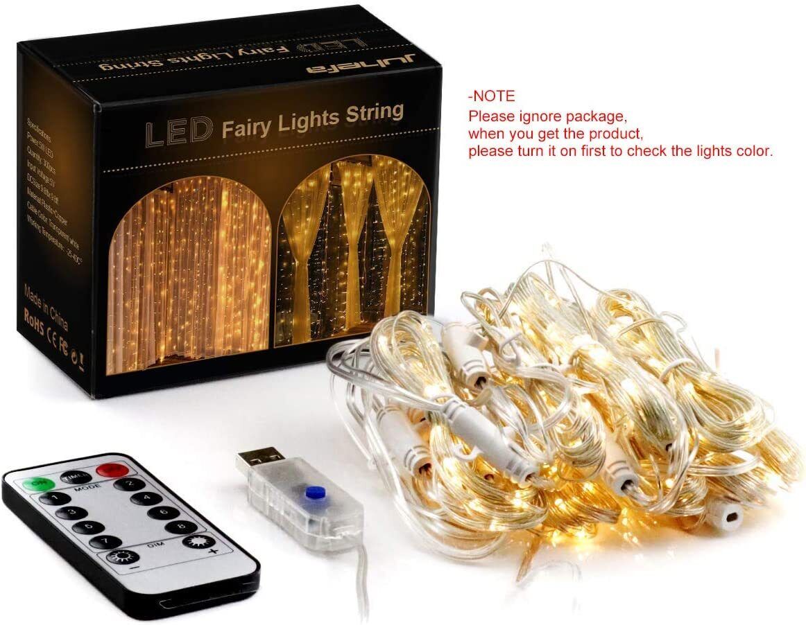 String Lights Curtain,USB Powered Fairy Lights for Party Bedroom - Luxury Lights