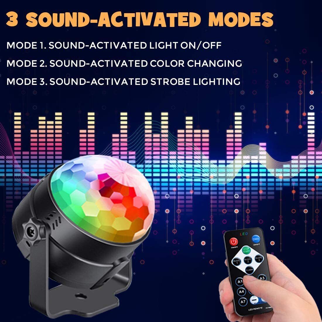 Sound Activated Party Lights with Remote Control Dj Lighting - Luxury Lights