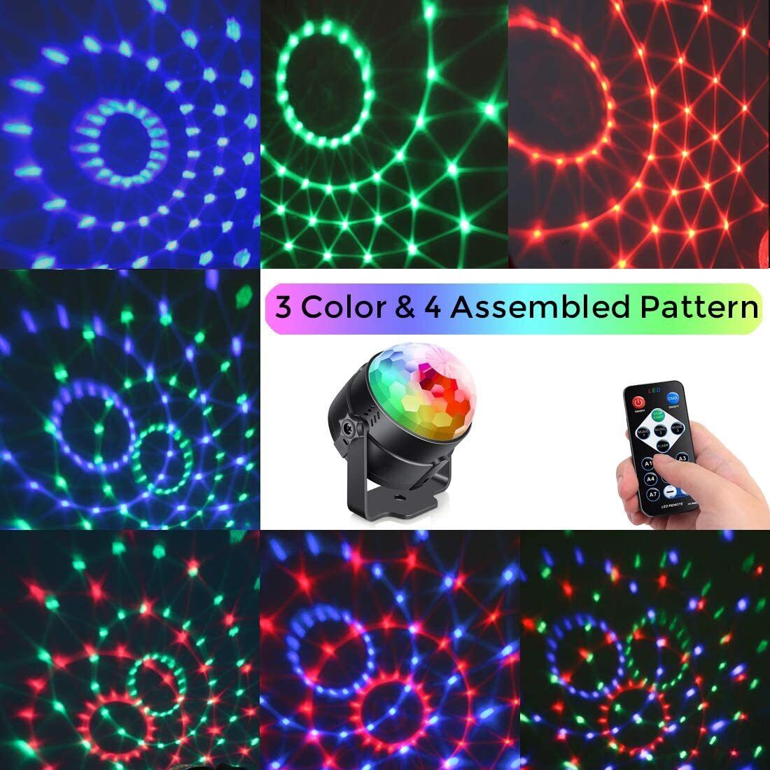 Sound Activated Party Lights with Remote Control Dj Lighting - Luxury Lights