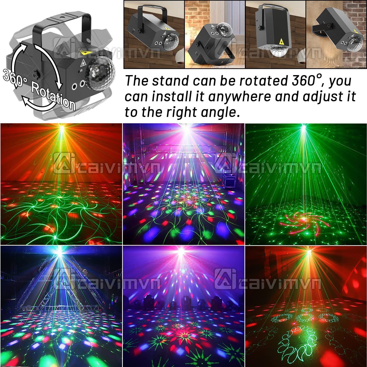 Party Lights Disco Ball Light Dj Disco Lights LED Stage Strobe Lights Projector - Luxury Lights