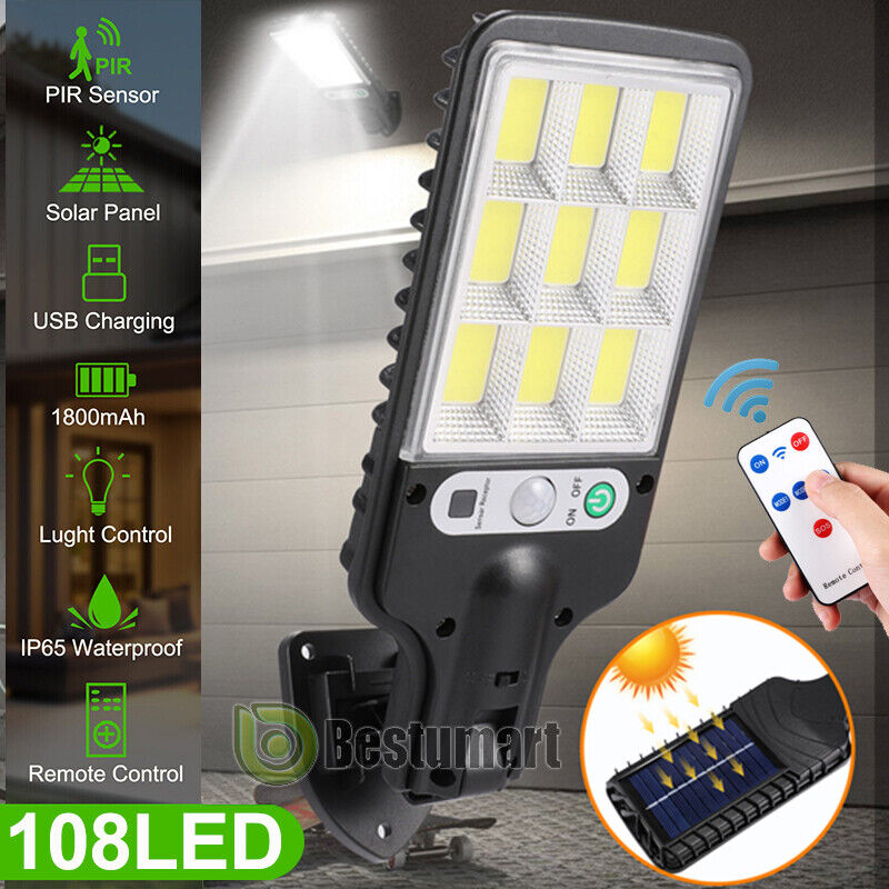 IP65 Sensor Outdoor Solar street Light Led Light With Remote Control 15WATS - Luxury Lights