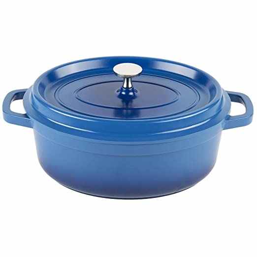 Good size Nonstick good quality Round Dutch Oven blue Cast Iron Enamel Coated Casserole